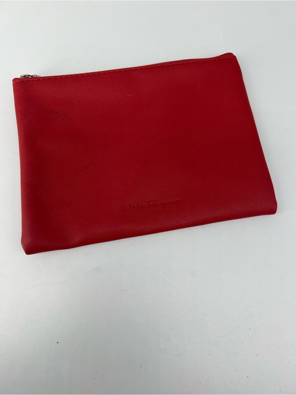 Salvatore Ferragamo Red Leather Pouch